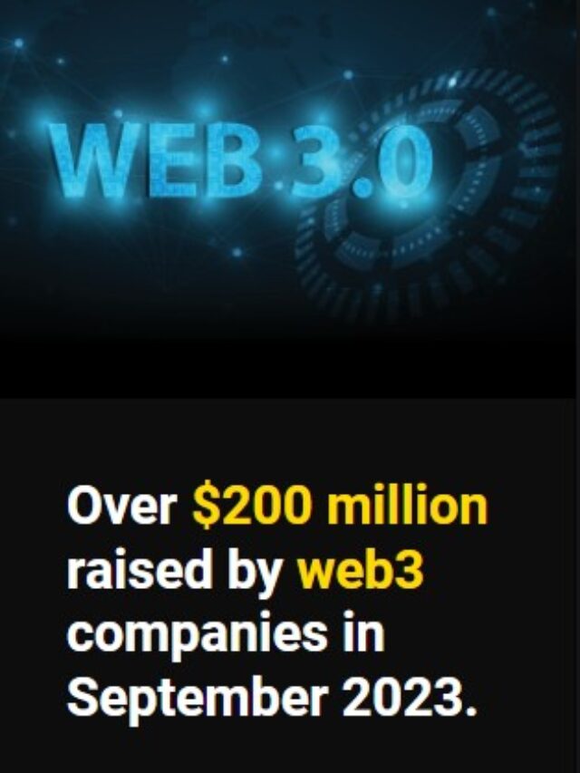 Over $200 million raised by web3 companies in September 2023.